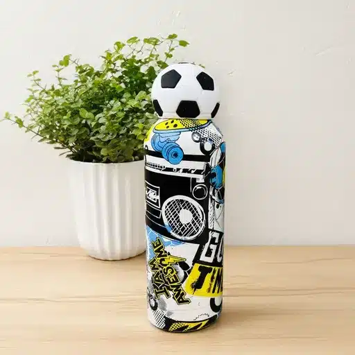 Football Printed Stainless Steel Water Bottle